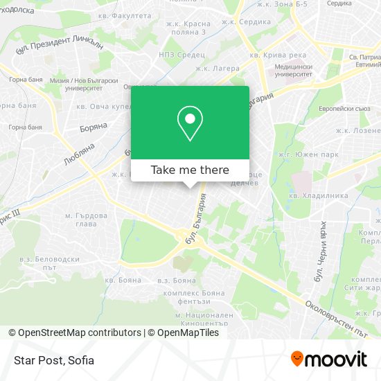 Star Post map