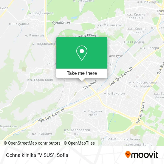 Ochna klinika "VISUS" map