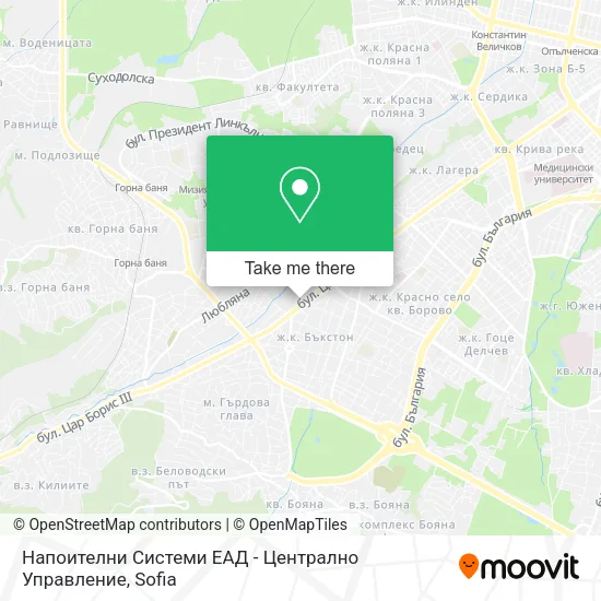 Карта Напоителни Системи ЕАД - Централно Управление