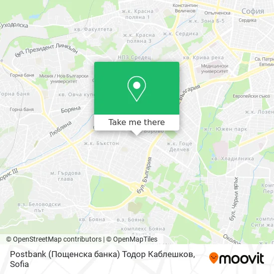Postbank (Пощенска банка) Тодор Каблешков map