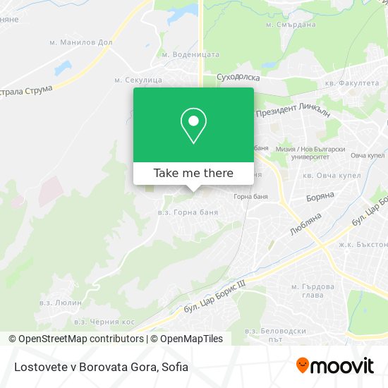 Lostovete v Borovata Gora map