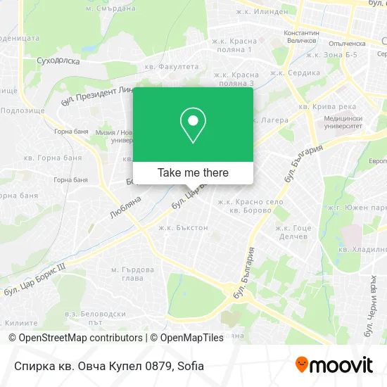 Карта Спирка кв. Овча Купел 0879