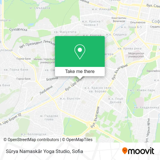 Карта Sūrya Namaskār Yoga Studio
