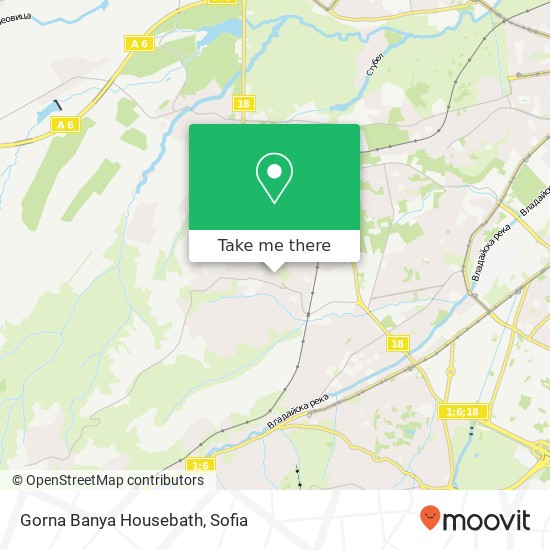 Gorna Banya Housebath map