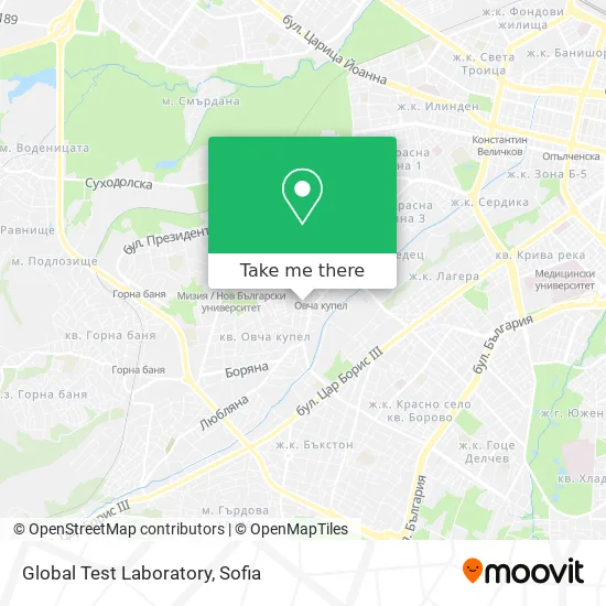 Карта Global Test Laboratory