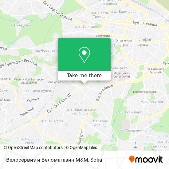 Велосервиз и Веломагазин M&M map