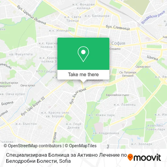 Карта Специализирана Болница за Активно Лечение по Белодробни Болести