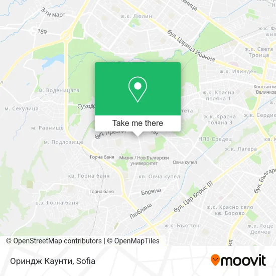 Карта Ориндж Каунти