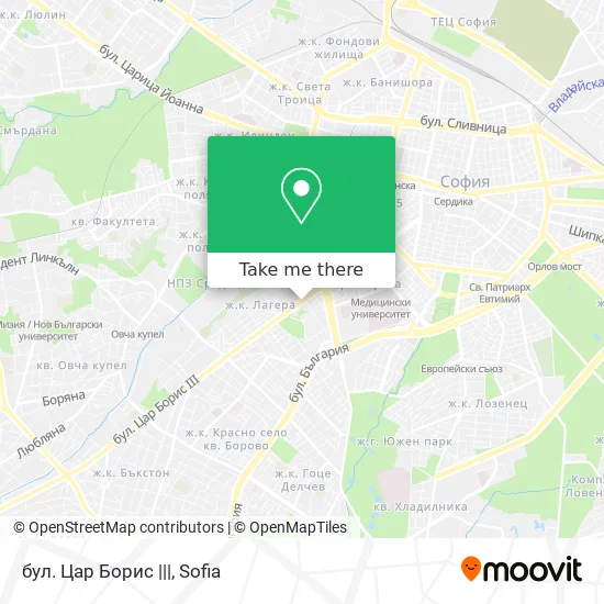Карта бул. Цар Борис |||