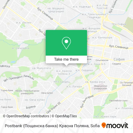 Карта Postbank (Пощенска банка) Красна Поляна