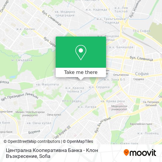 Централна Кооперативна Банка - Клон Възкресение map
