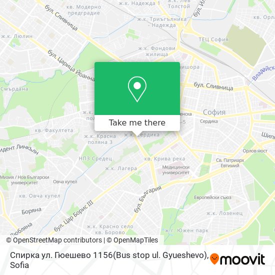 Спирка ул. Гюешево 1156(Bus stop ul. Gyueshevo) map