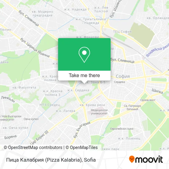 Карта Пица Калабрия (Pizza Kalabria)
