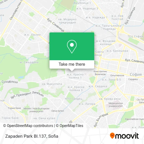 Карта Zapaden Park Bl.137