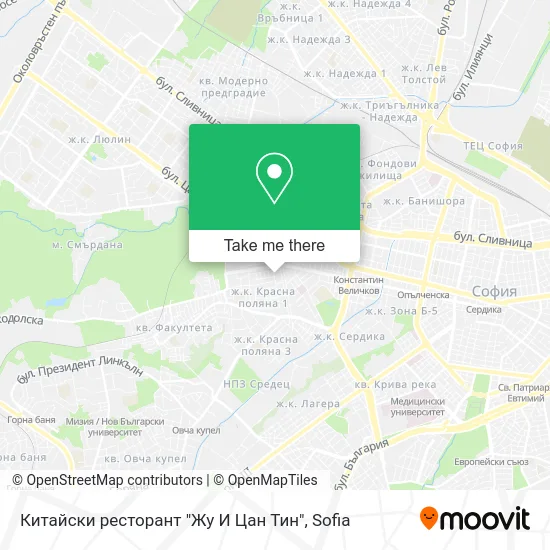 Карта Китайски ресторант "Жу И Цан Тин"