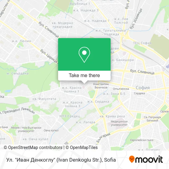 Карта Ул. "Иван Денкоглу" (Ivan Denkoglu Str.)