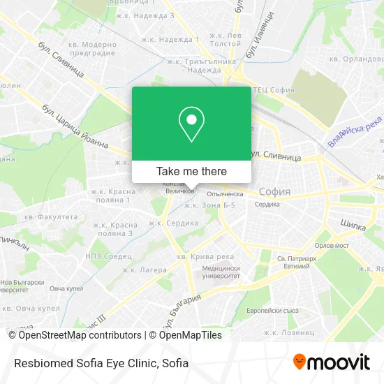 Карта Resbiomed Sofia Eye Clinic