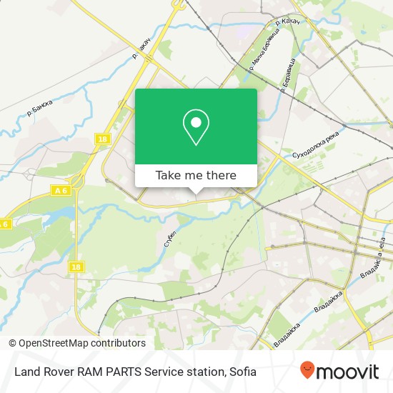 Land Rover RAM PARTS Service station map