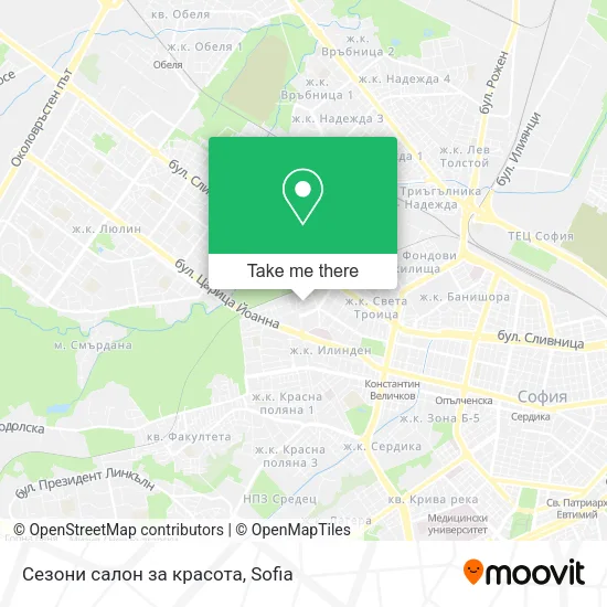 Карта Сезони салон за красота