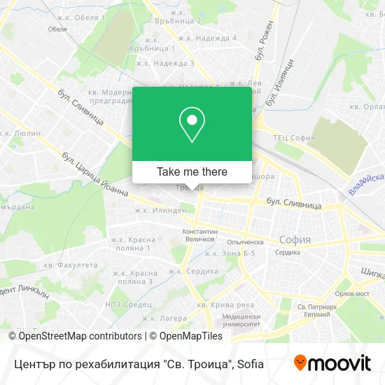 Карта Център по рехабилитация "Св. Троица"