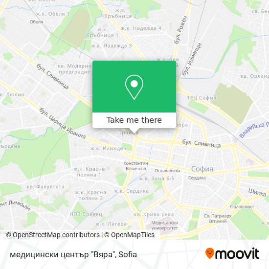 медицински център "Вяра" map