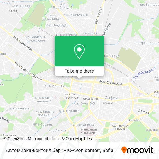 Карта Автомивка-коктейл бар "RIO-Avon center"