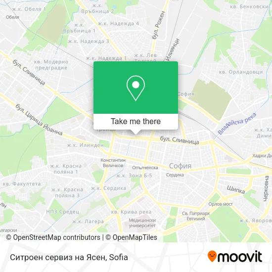 Карта Ситроен сервиз на Ясен