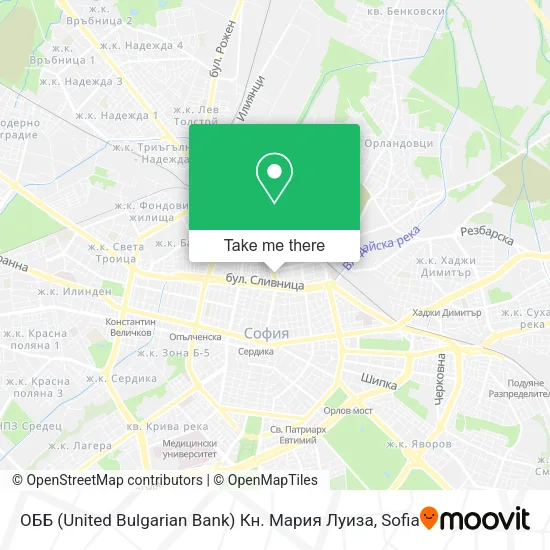 Карта ОББ (United Bulgarian Bank) Кн. Мария Луиза