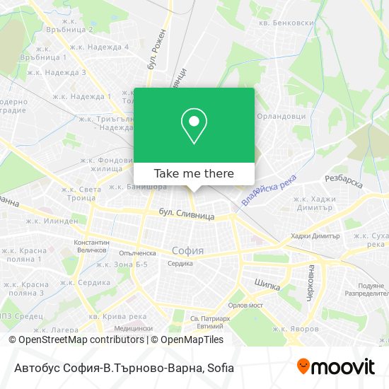 Автобус София-В.Търново-Варна map