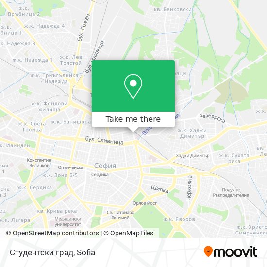 Студентски град map