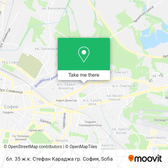 Карта бл. 35 ж.к. Стефан Караджа гр. София