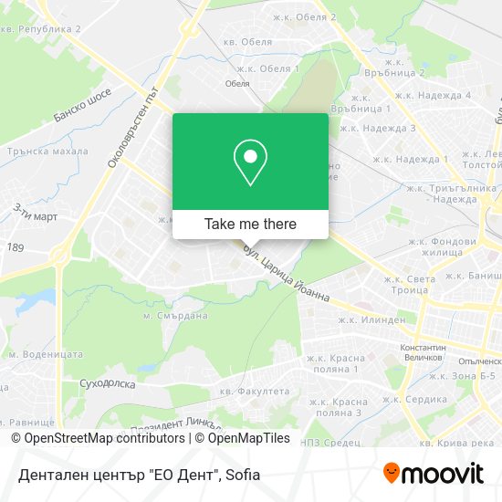 Карта Дентален център "ЕО Дент"