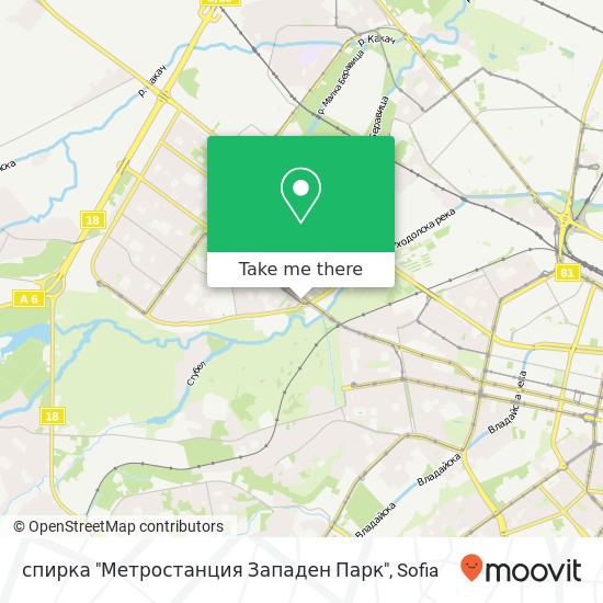 спирка "Метростанция Западен Парк" map