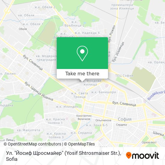 Ул. "Йосиф Щросмайер" (Yosif Shtrosmaiser Str.) map