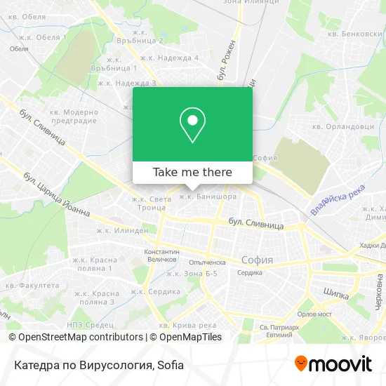 Карта Катедра по Вирусология