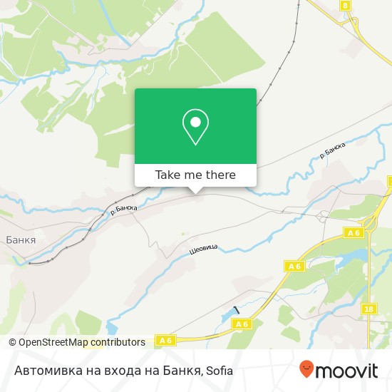 Автомивка на входа на Банкя map