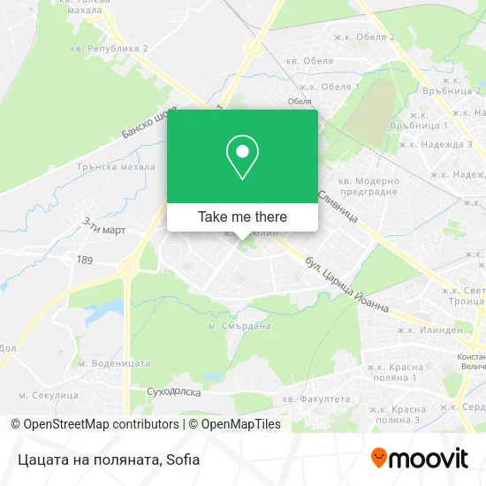 Карта Цацата на поляната
