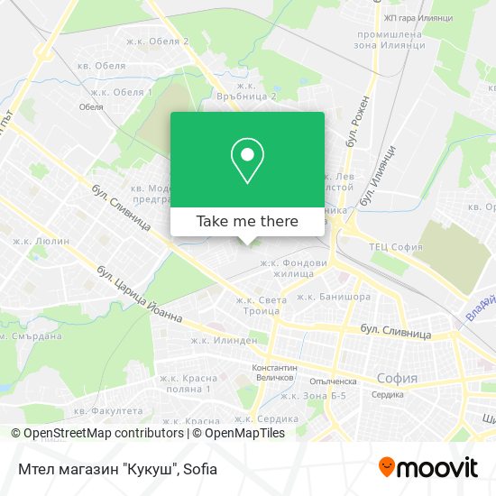 Мтел магазин "Кукуш" map