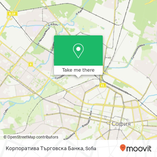 Корпоратива Търговска Банка map