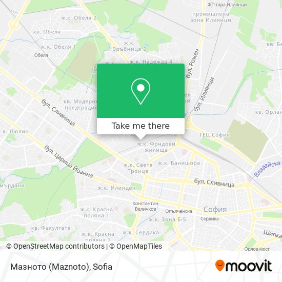 Мазното (Maznoto) map