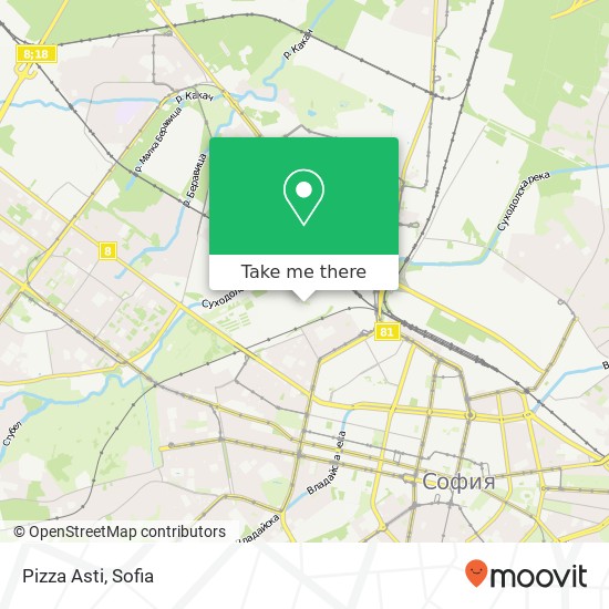 Pizza Asti map