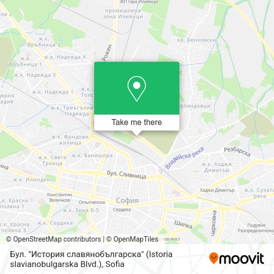 Карта Бул. "История славянобългарска" (Istoria slavianobulgarska Blvd.)