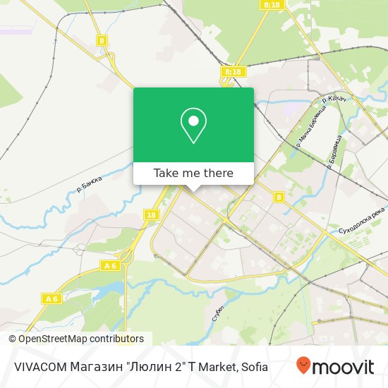 Карта VIVACOM Магазин "Люлин 2" Т Market