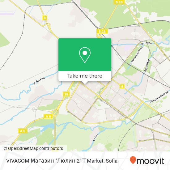 VIVACOM Магазин "Люлин 2" Т Market map