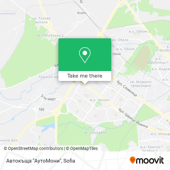 Автокъща "АутоМони" map