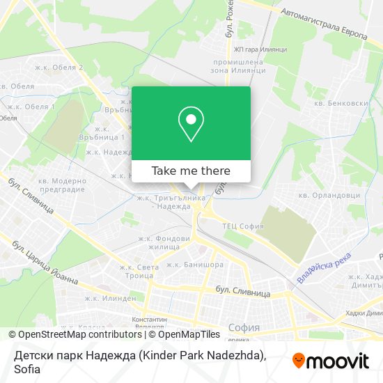 Карта Детски парк Надежда (Kinder Park Nadezhda)