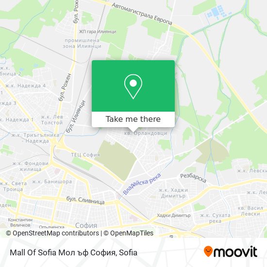 Карта Mall Of Sofia Мол ъф София