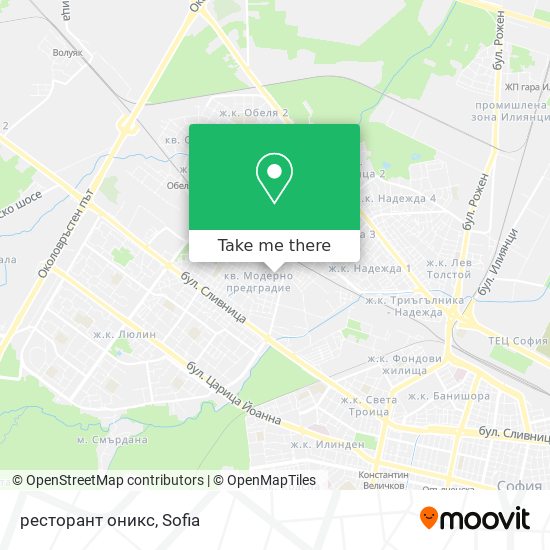 ресторант оникс map