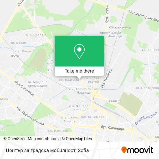 Карта Център за градска мобилност