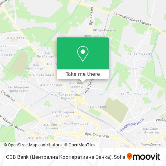 CCB Bank (Централна Кооперативна Банка) map